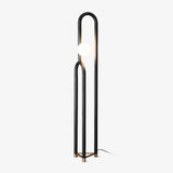 Modern Wood Arc Floor Lamp Minimalist Torchiere Standing Light with Acrylic Orb