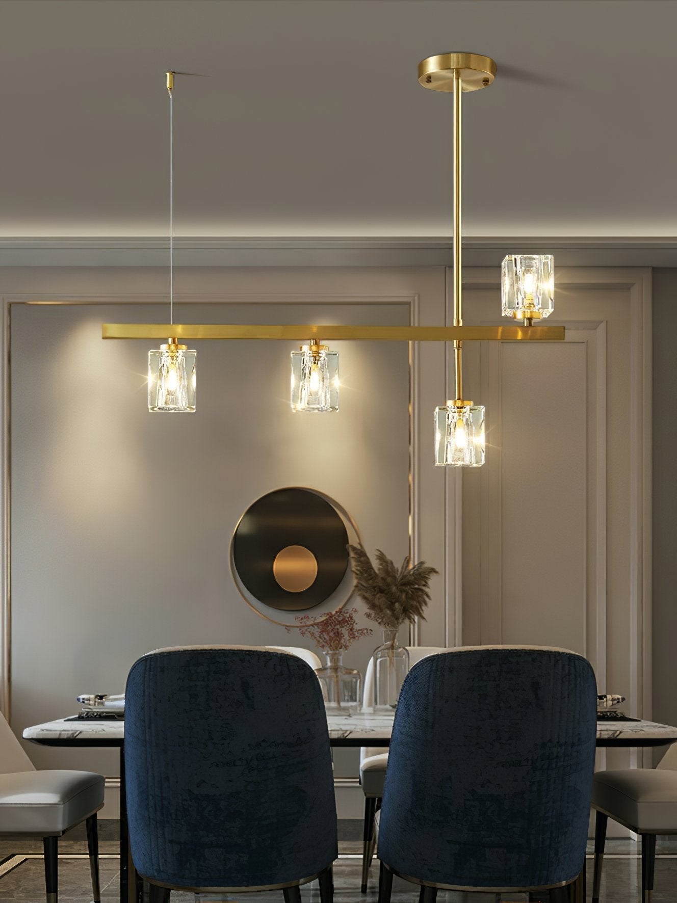 luxury-arcachon-brass-and-crystal-cube-chandelier-linear-pendant-for-kitchen-island