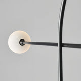 Modern Industrial Arcane Orb Glass Globe Floor Lamp with Metal Frame