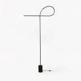 Modern Industrial Arcane Orb Glass Globe Floor Lamp with Metal Frame