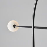 Modern Industrial Arcane Orb Glass Globe Floor Lamp with Metal Frame