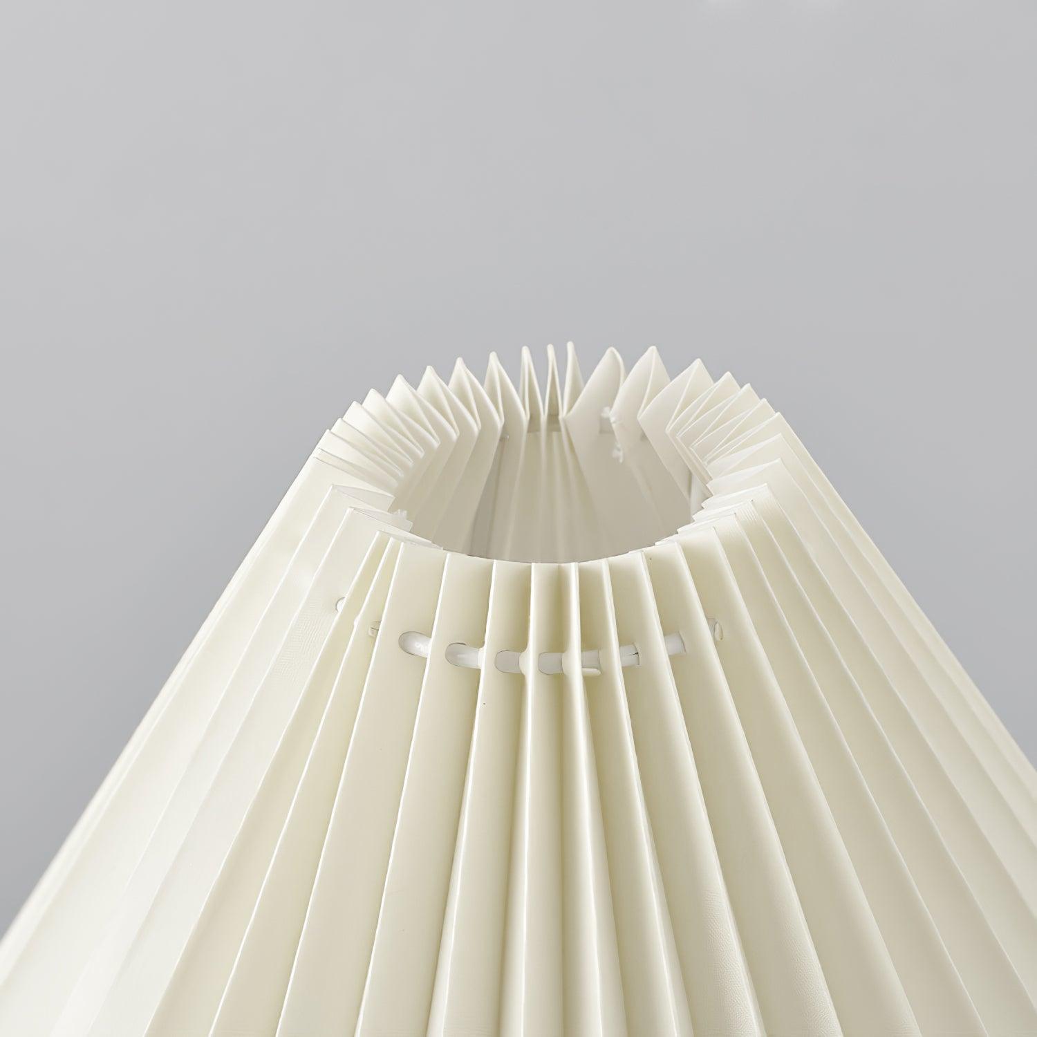 Arched Ceramic Pleated Table Lamp with Fabric Shade Elegant Bedside Desk Lighting for Modern Home Decor