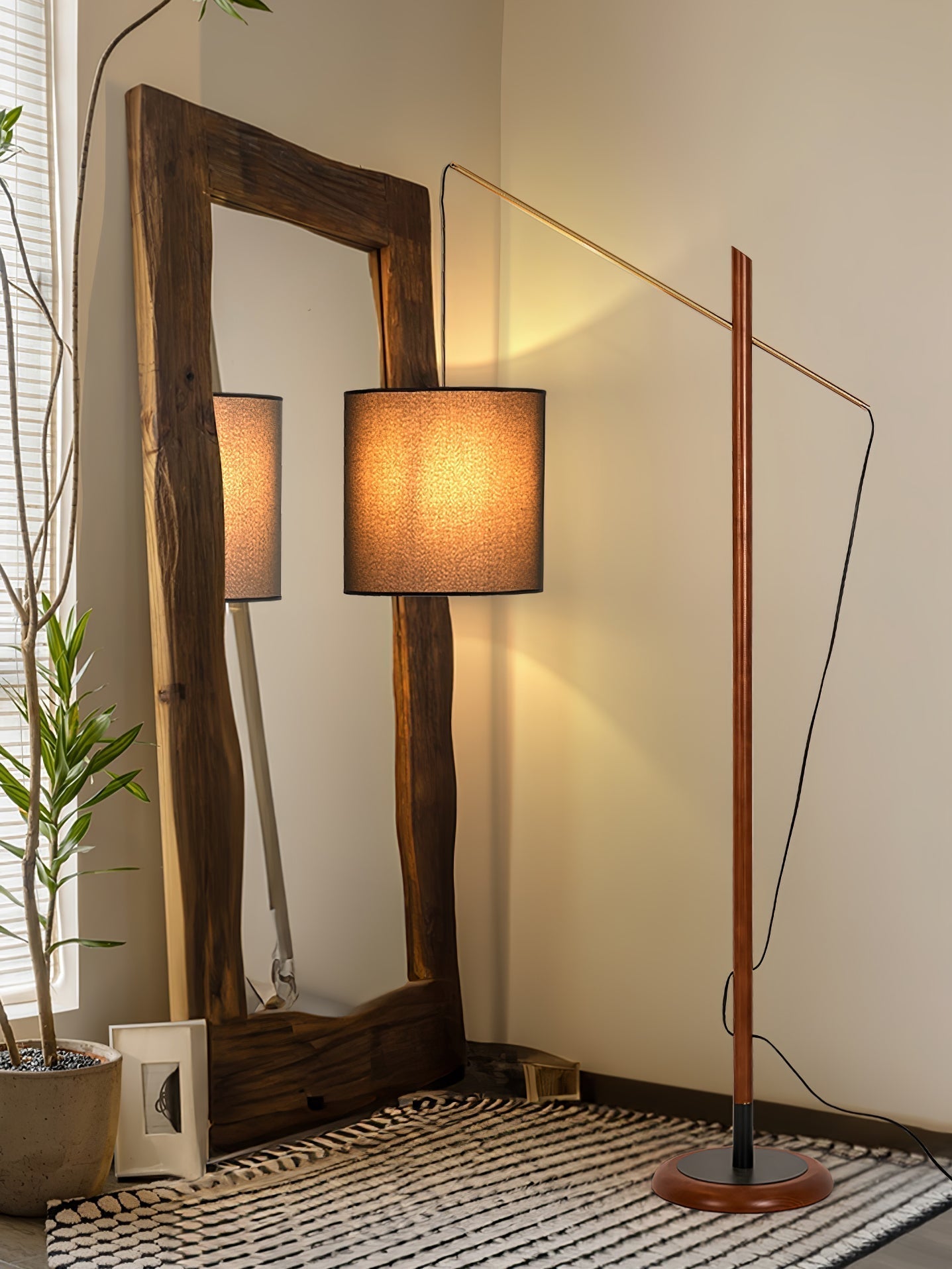 archer-contemporary-arched-wood-standing-lamp-with-adjustable-linen-drum-shade