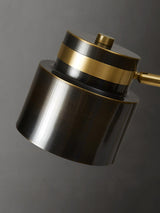 Modern Scandustrial Brass and Black Metal Desk Lamp for Office or Bedside Lighting