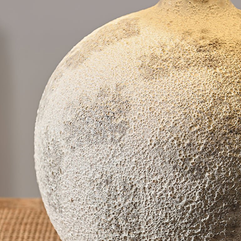 Arosa Modern Ceramic Table Lamp with Fabric Shade and Natural Textured Base Reading Light