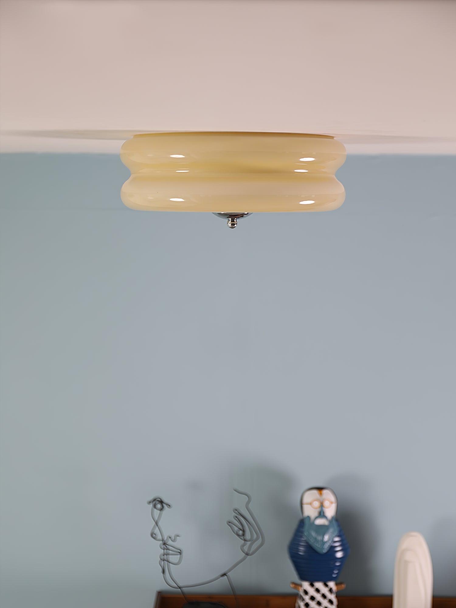 Vintage Art Deco Integrated LED Flush Mount Ceiling Light for Modern Interiors