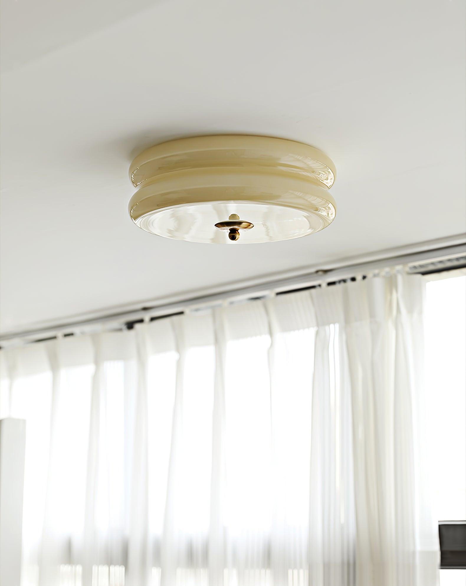 Vintage Art Deco Integrated LED Flush Mount Ceiling Light for Modern Interiors