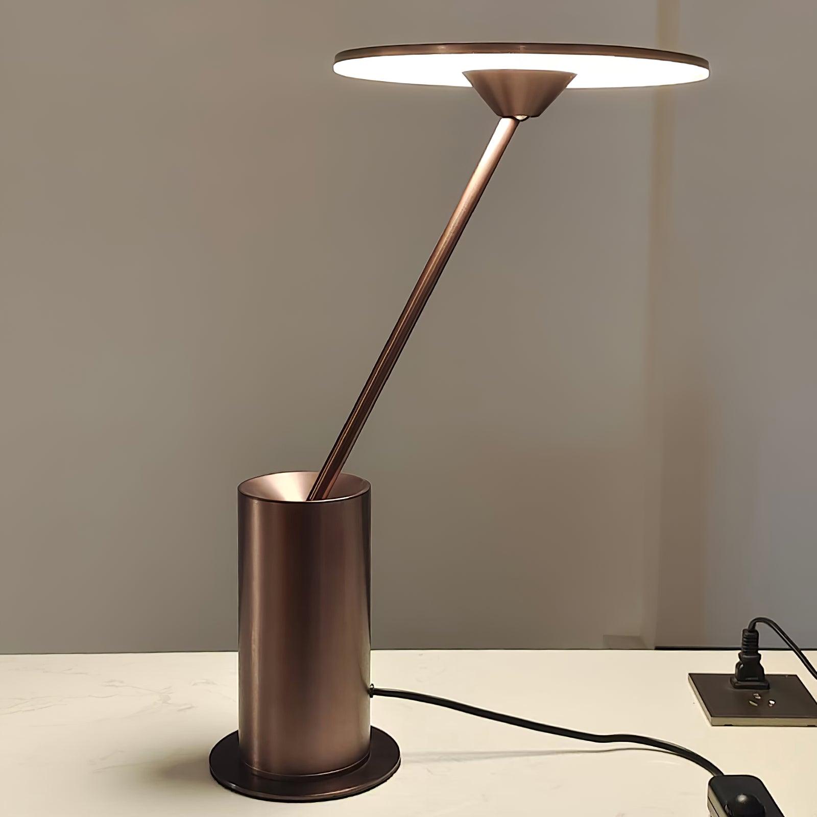 Modern Minimalist Adjustable LED Table Lamp with Stainless Steel Stem for Office and Desk