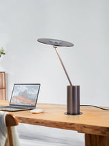 Modern Minimalist Adjustable LED Table Lamp with Stainless Steel Stem for Office and Desk