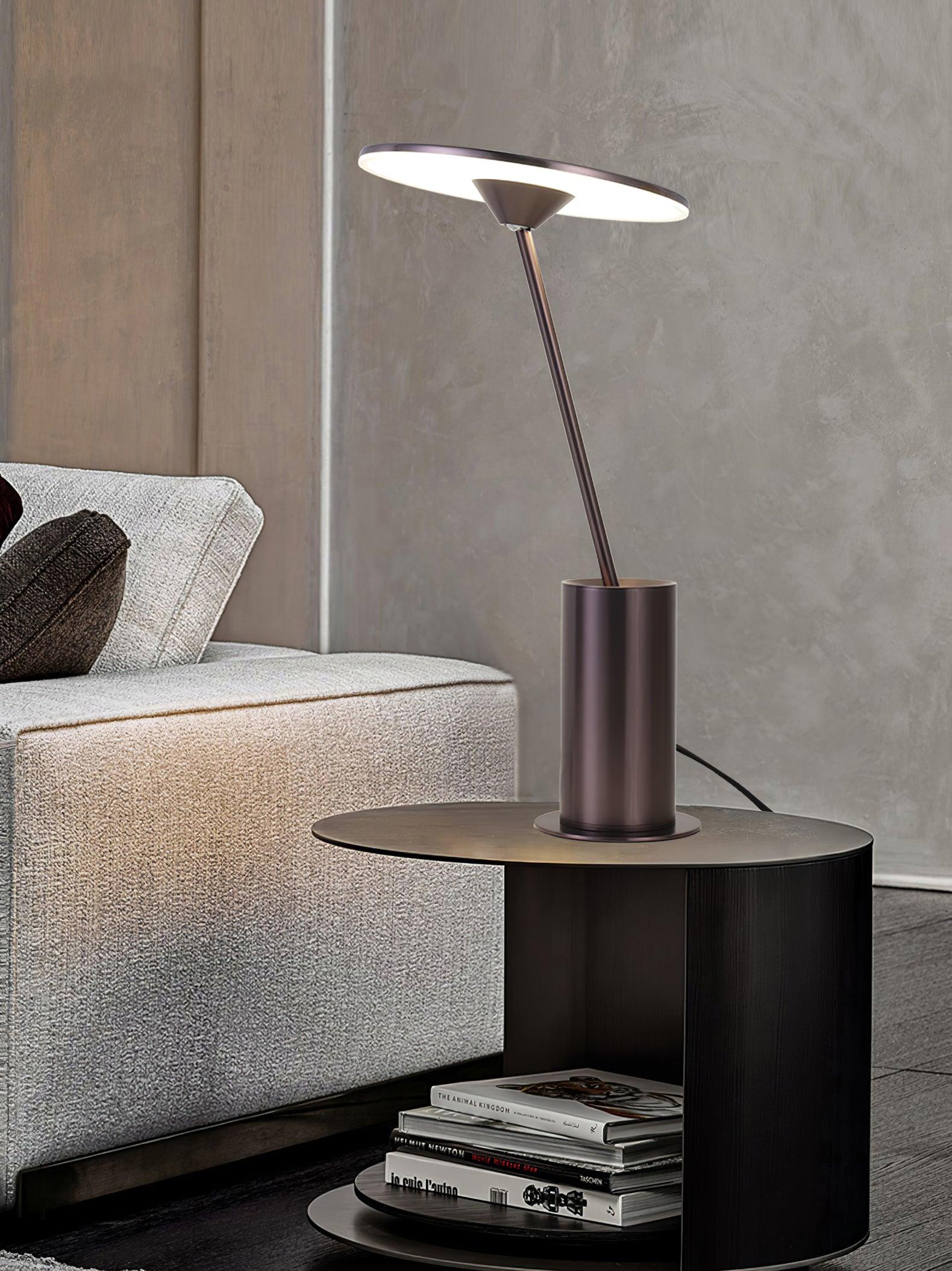 Modern Minimalist Adjustable LED Table Lamp with Stainless Steel Stem for Office and Desk