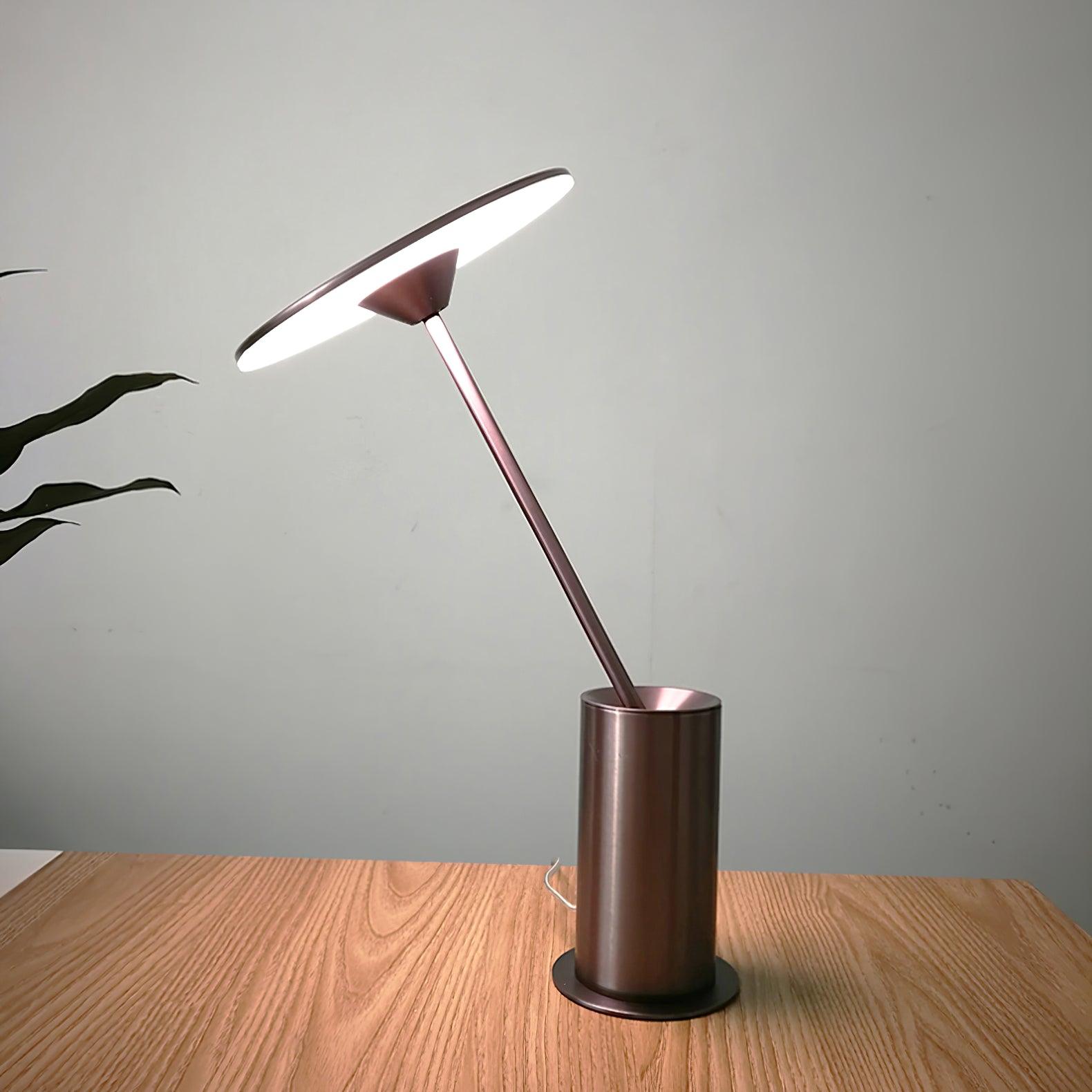 Modern Minimalist Adjustable LED Table Lamp with Stainless Steel Stem for Office and Desk