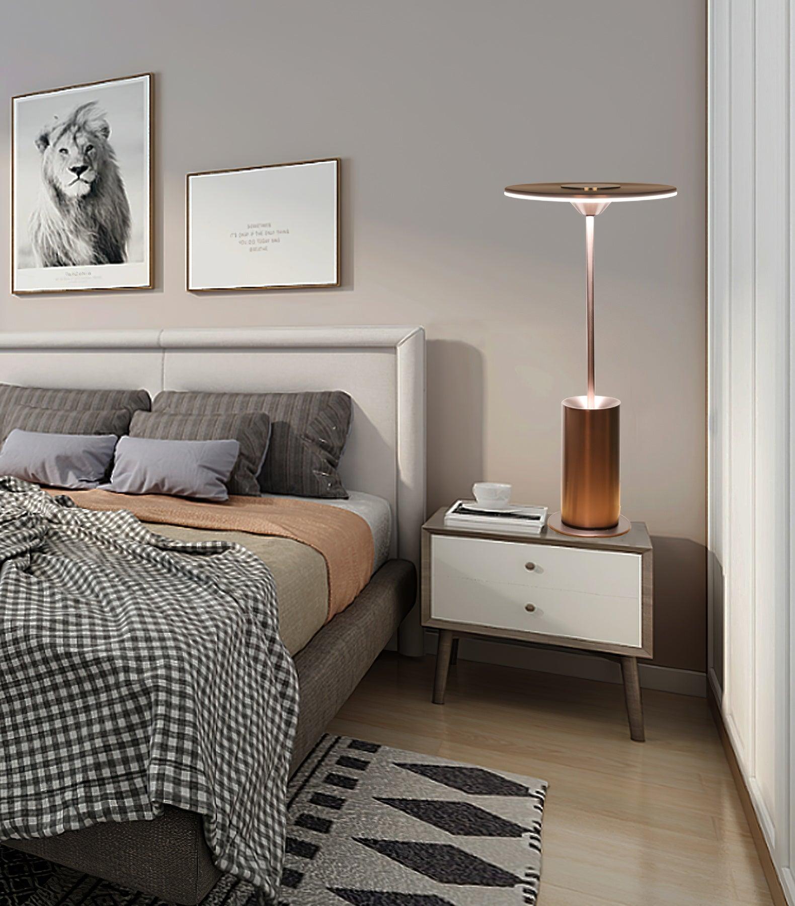 Modern Minimalist Adjustable LED Table Lamp with Stainless Steel Stem for Office and Desk