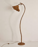 Elegant Lotus Leaf Floor Lamp Modern Resin Standing Light with Organic Design