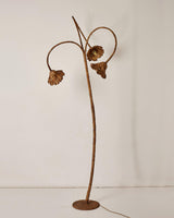 Elegant Lotus Leaf Floor Lamp Modern Resin Standing Light with Organic Design