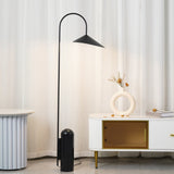Arum Leaf Shaped Shade Standing Light with Elegant Marble Base for Modern Interiors