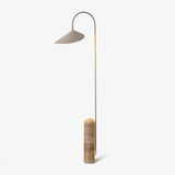 Arum Leaf Shaped Shade Standing Light with Elegant Marble Base for Modern Interiors