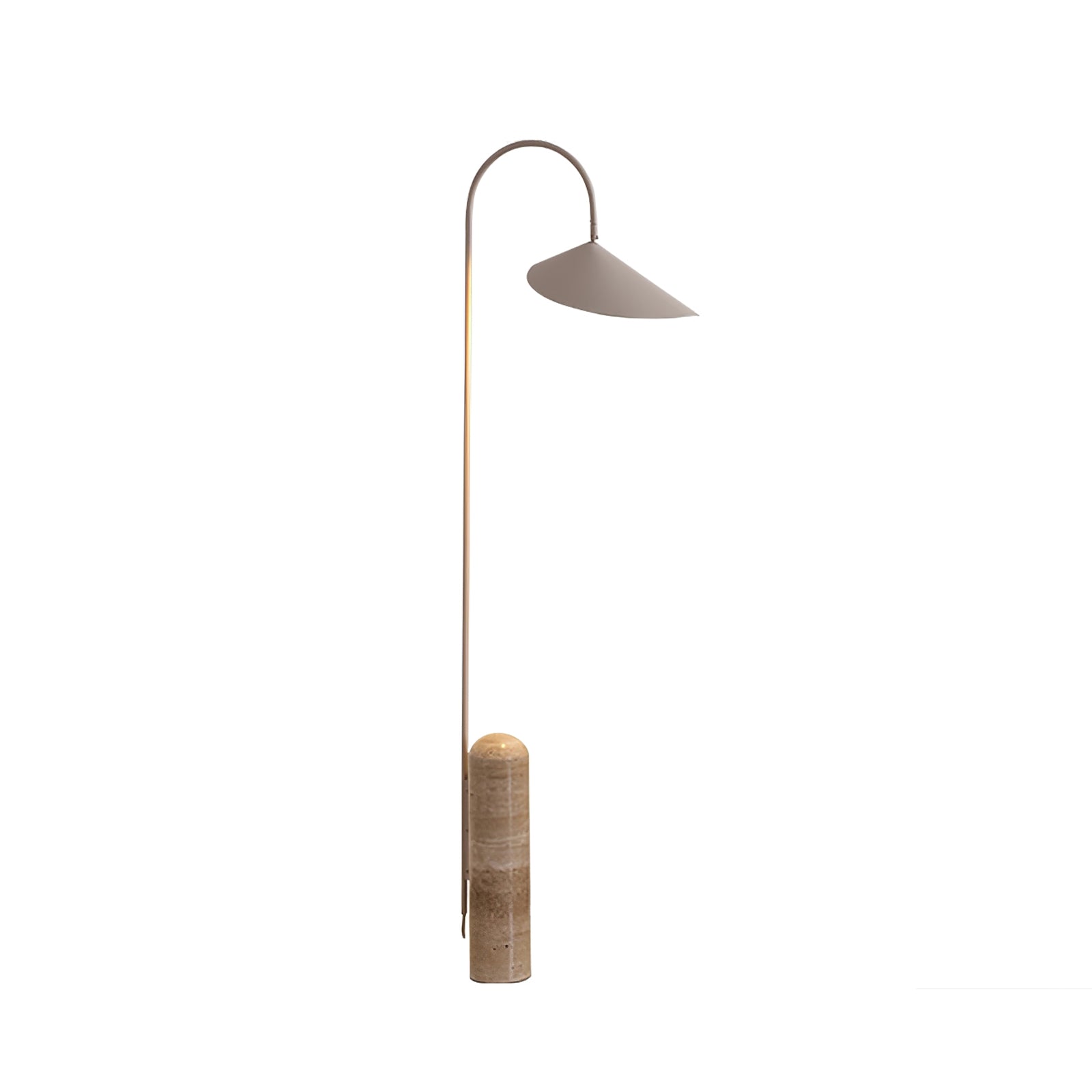Arum Leaf Shaped Shade Standing Light with Elegant Marble Base for Modern Interiors