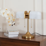Ashby Retro Mushroom Table Lamp with Integrated LED and Metal Glass Body