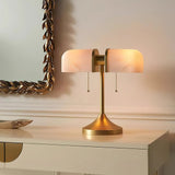 Ashby Retro Mushroom Table Lamp with Integrated LED and Metal Glass Body