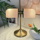 Ashby Retro Mushroom Table Lamp with Integrated LED and Metal Glass Body