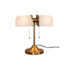 Ashby Retro Mushroom Table Lamp with Integrated LED and Metal Glass Body