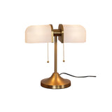 Ashby Retro Mushroom Table Lamp with Integrated LED and Metal Glass Body