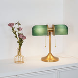 Ashby Retro Mushroom Table Lamp with Integrated LED and Metal Glass Body
