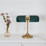 Ashby Retro Mushroom Table Lamp with Integrated LED and Metal Glass Body