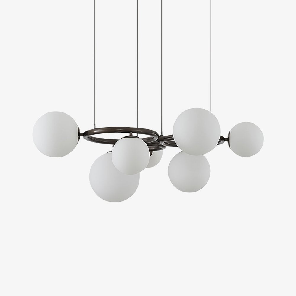 contemporary-brass-frame-chandelier-with-white-glass-shades-modern-multi-head-ceiling-light