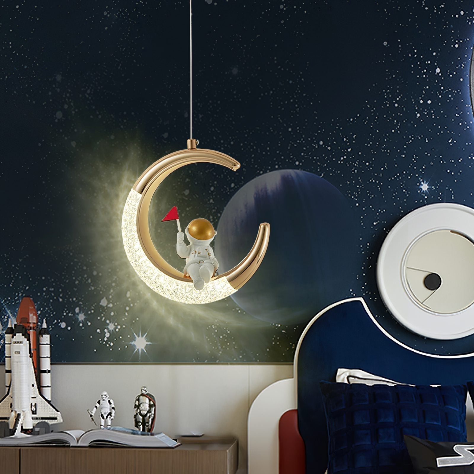 modern-astronaut-moon-resin-led-pendant-light-rose-gold-acrylic-kids-bedroom-lamp