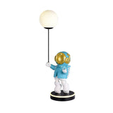 Creative Astronaut Planet Resin Table Lamp Modern Sculptural Bedside Lighting for Kids Room