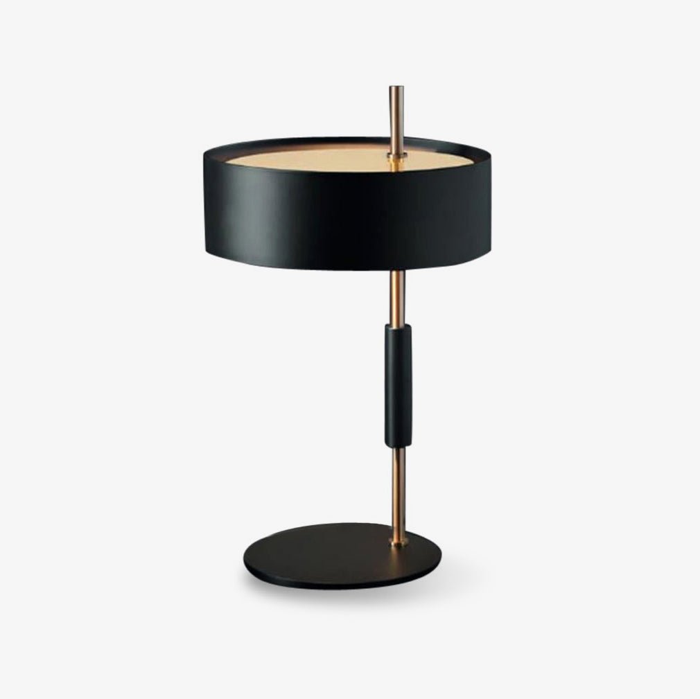 Modern Industrial Iron Desk Lamp with Cylindrical Shade for Workspace and Reading