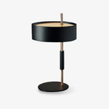 Modern Industrial Iron Desk Lamp with Cylindrical Shade for Workspace and Reading