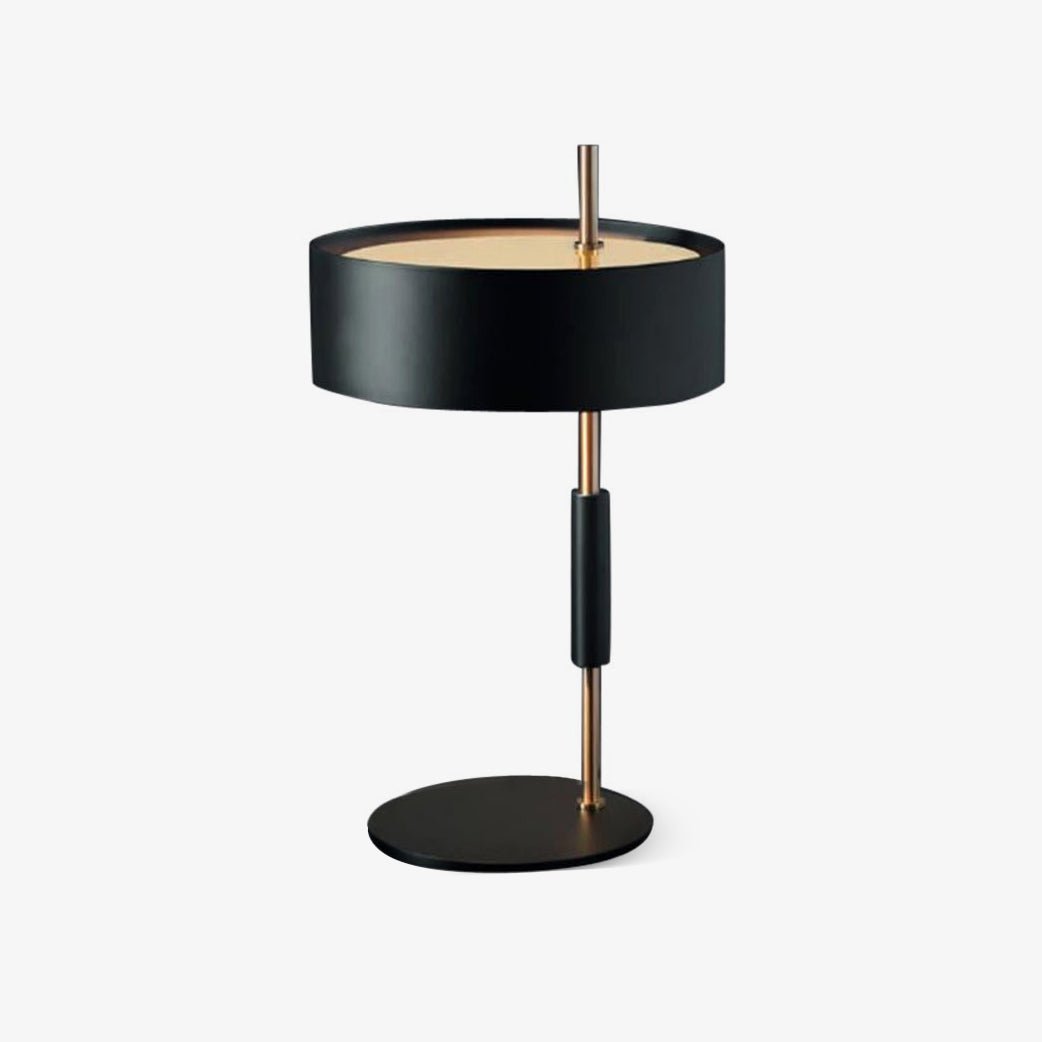 Modern Industrial Iron Desk Lamp with Cylindrical Shade for Workspace and Reading