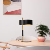 Modern Industrial Iron Desk Lamp with Cylindrical Shade for Workspace and Reading