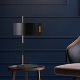 Modern Industrial Iron Desk Lamp with Cylindrical Shade for Workspace and Reading