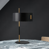 Modern Industrial Iron Desk Lamp with Cylindrical Shade for Workspace and Reading