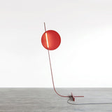 Red Athletes Tall Standing Floor Lamp Modern Minimalist LED Sculpture Light for Living Area