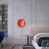 Red Athletes Tall Standing Floor Lamp Modern Minimalist LED Sculpture Light for Living Area