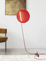 Red Athletes Tall Standing Floor Lamp Modern Minimalist LED Sculpture Light for Living Area