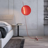 Red Athletes Tall Standing Floor Lamp Modern Minimalist LED Sculpture Light for Living Area