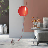 Red Athletes Tall Standing Floor Lamp Modern Minimalist LED Sculpture Light for Living Area