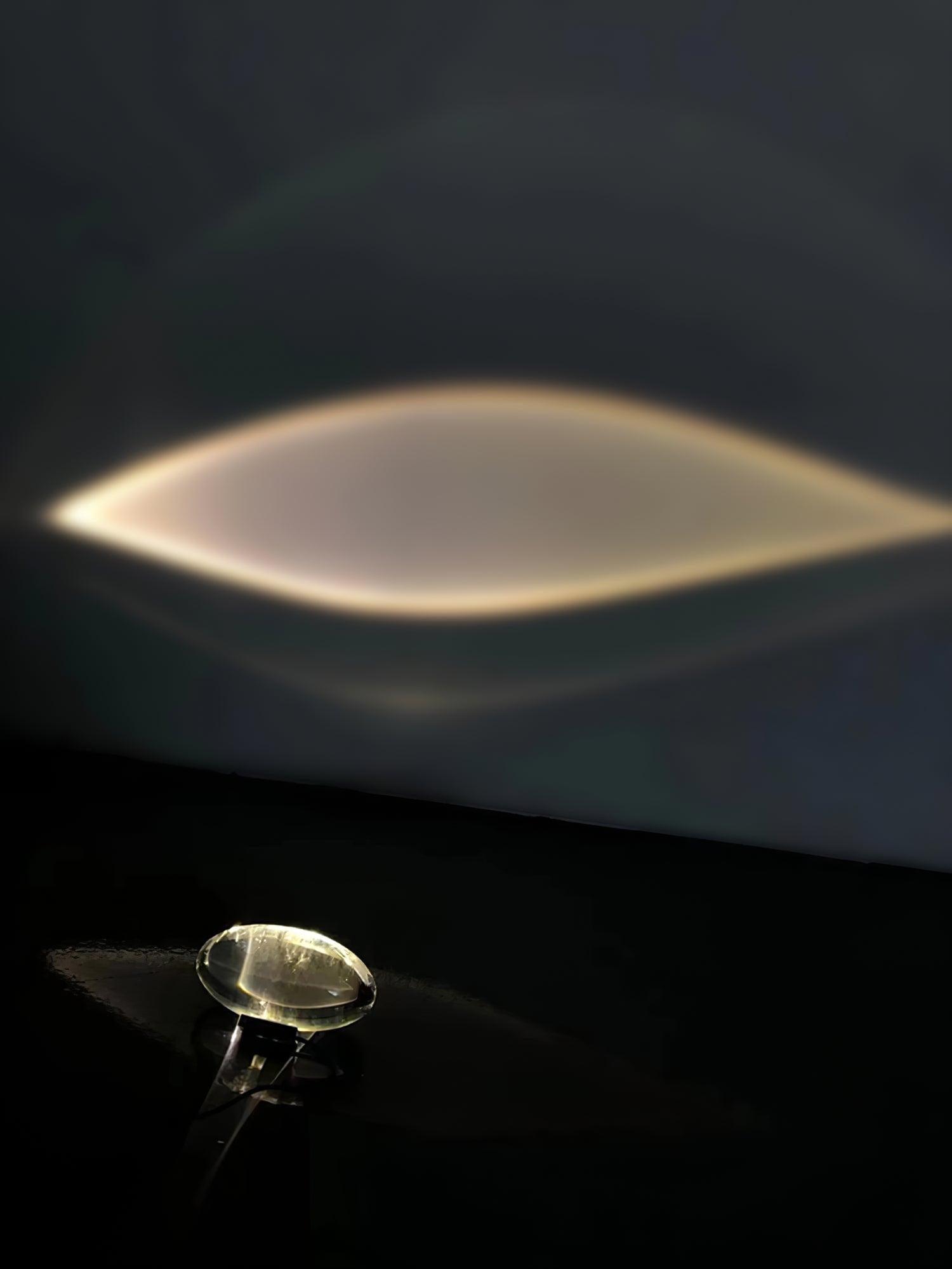 Atman Modern Crystal Oval LED Table Lamp for Bedside and Accent Lighting