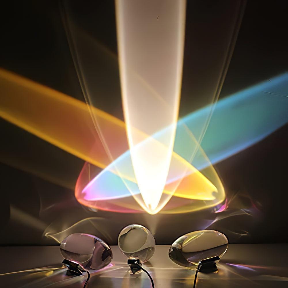 Atman Modern Crystal Oval LED Table Lamp for Bedside and Accent Lighting