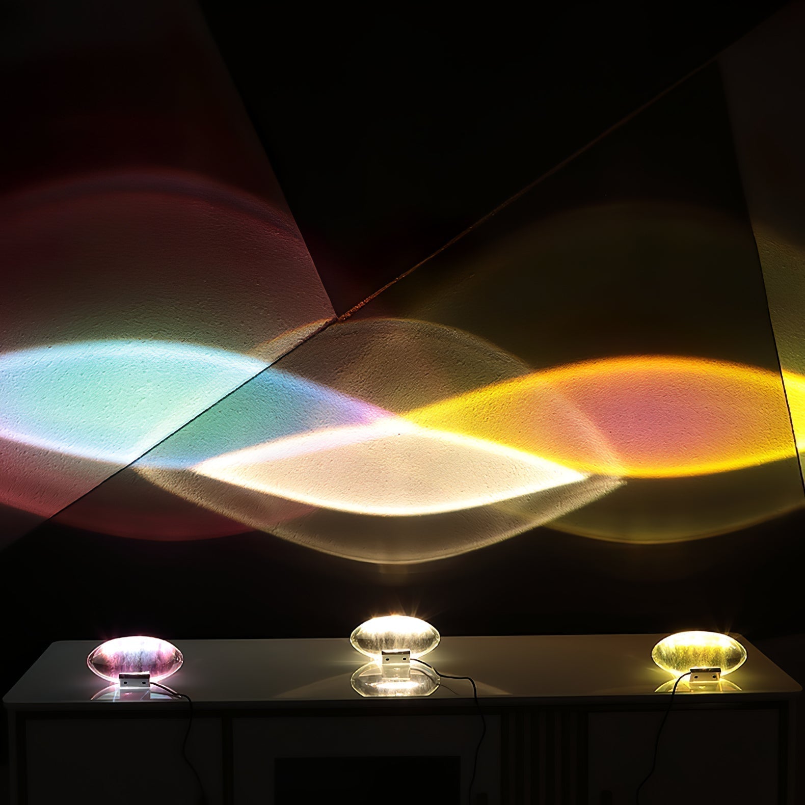 Atman Modern Crystal Oval LED Table Lamp for Bedside and Accent Lighting