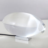 Atman Modern Crystal Oval LED Table Lamp for Bedside and Accent Lighting