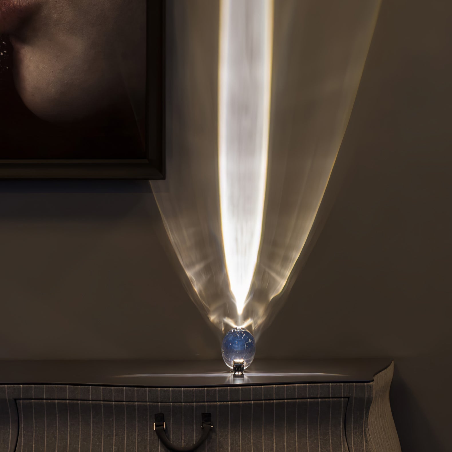 Atman Modern Crystal Oval LED Table Lamp for Bedside and Accent Lighting
