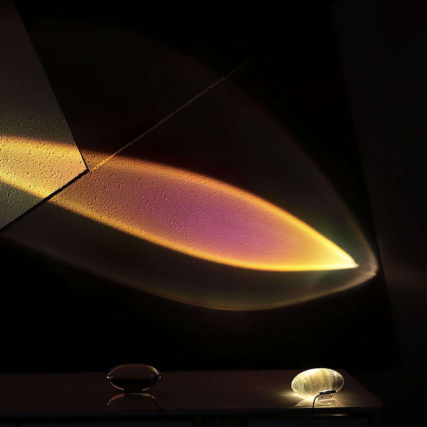 Atman Modern Crystal Oval LED Table Lamp for Bedside and Accent Lighting