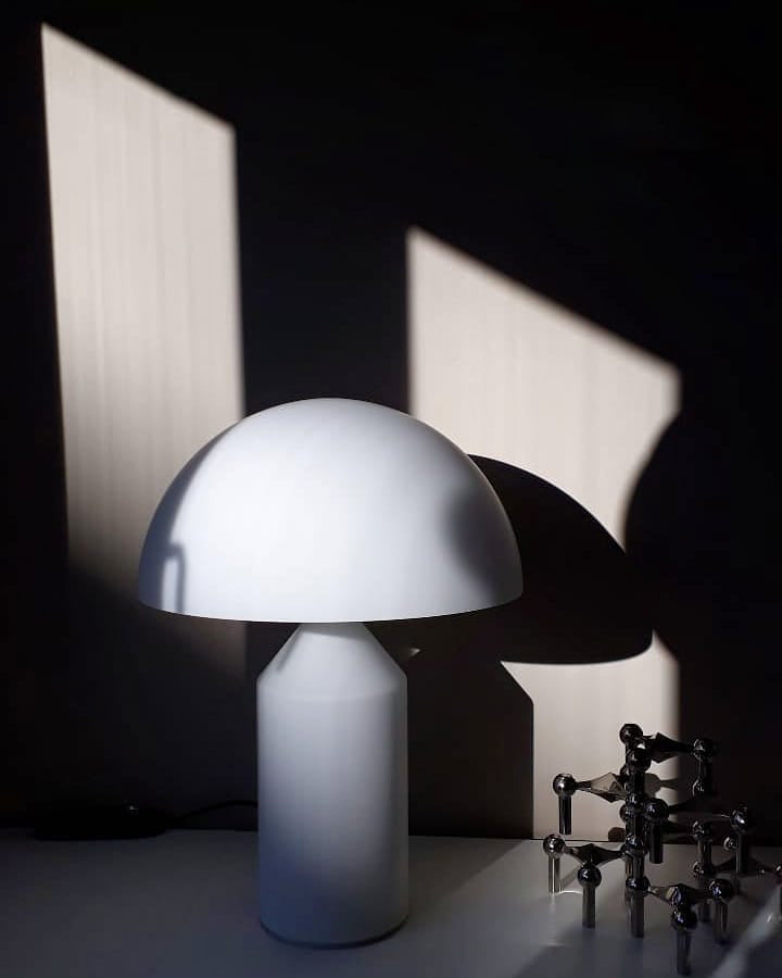 Modern Geometric Atollo Metal Table Lamp Mushroom Shape Accent Desk Light