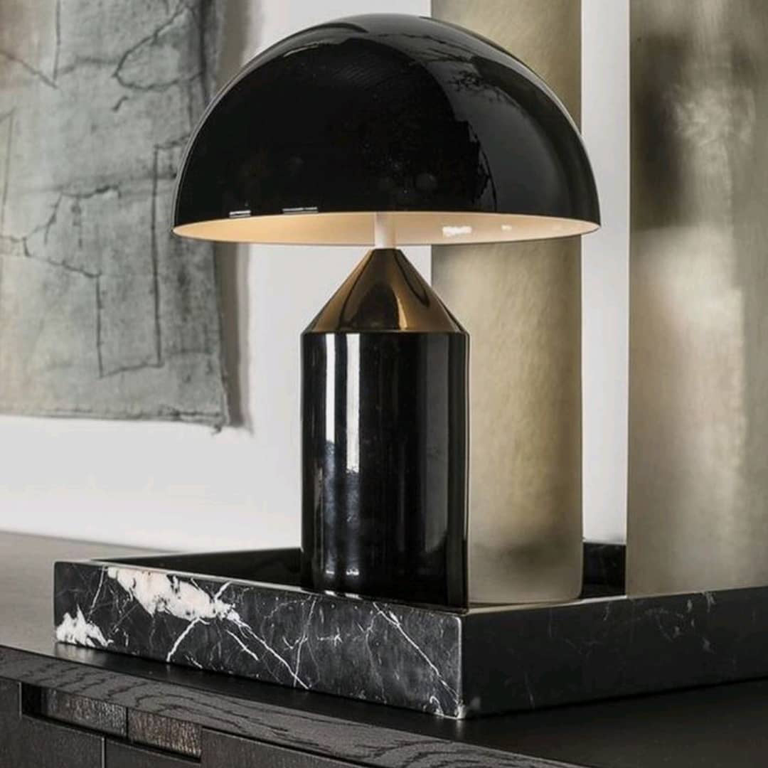 Modern Geometric Atollo Metal Table Lamp Mushroom Shape Accent Desk Light